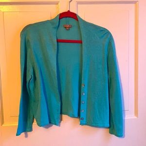 Tiffany Blue JJill cardigan never worn